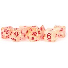 16mm Resin Flash Dice Poly Dice Set: Red